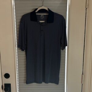 Slazenger Dark Blue Striped Polo Shirt